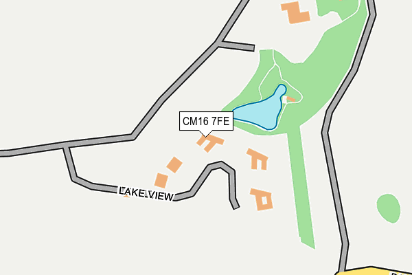 CM16 7FE map - OS OpenMap – Local (Ordnance Survey)