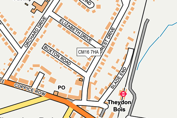 CM16 7HA map - OS OpenMap – Local (Ordnance Survey)