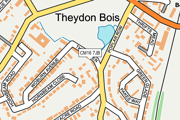 CM16 7JB map - OS OpenMap – Local (Ordnance Survey)