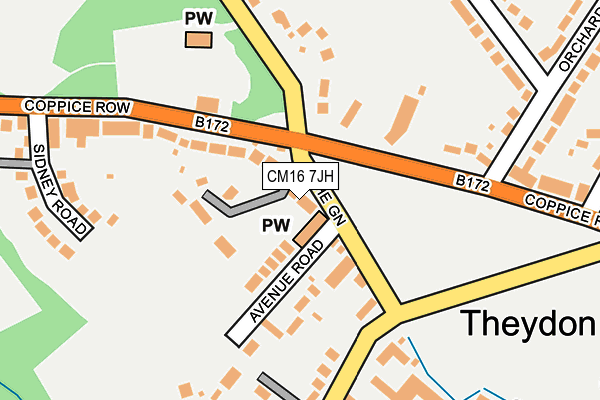 CM16 7JH map - OS OpenMap – Local (Ordnance Survey)