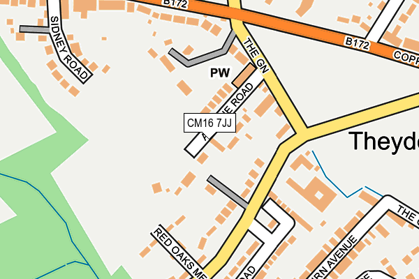 CM16 7JJ map - OS OpenMap – Local (Ordnance Survey)