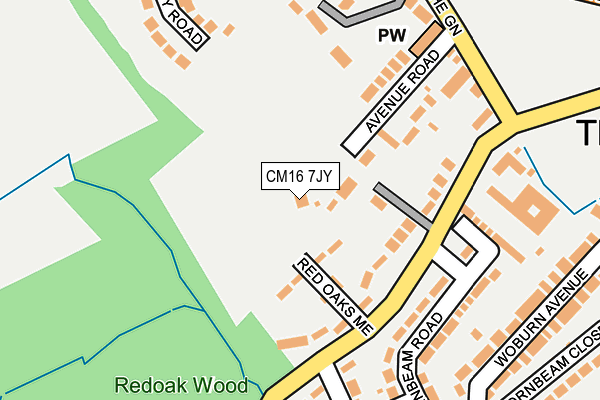 CM16 7JY map - OS OpenMap – Local (Ordnance Survey)