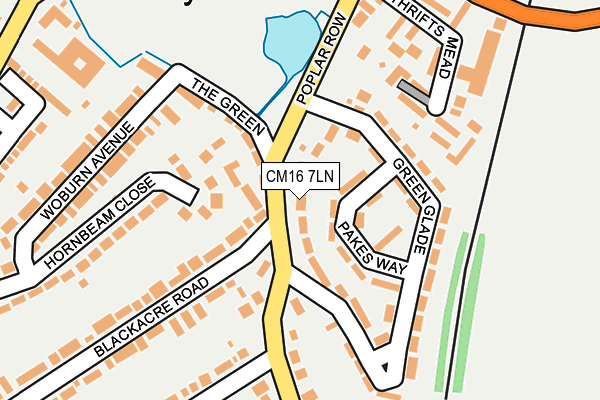 CM16 7LN map - OS OpenMap – Local (Ordnance Survey)