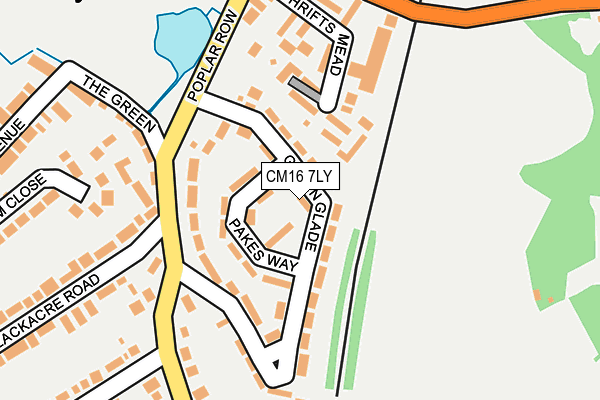 CM16 7LY map - OS OpenMap – Local (Ordnance Survey)