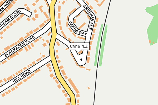 CM16 7LZ map - OS OpenMap – Local (Ordnance Survey)