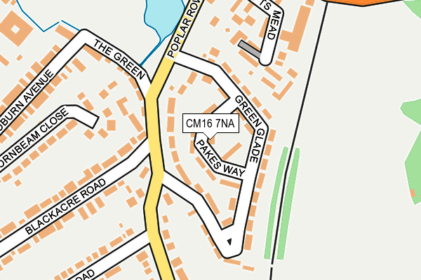 CM16 7NA map - OS OpenMap – Local (Ordnance Survey)