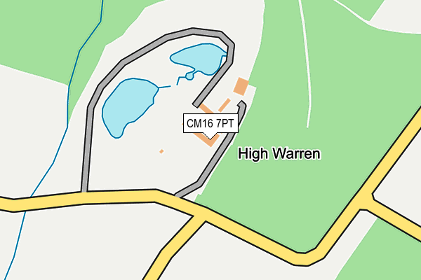 CM16 7PT map - OS OpenMap – Local (Ordnance Survey)