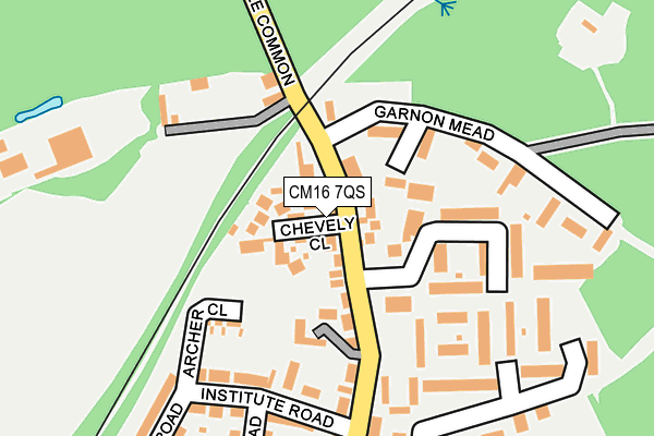 CM16 7QS map - OS OpenMap – Local (Ordnance Survey)