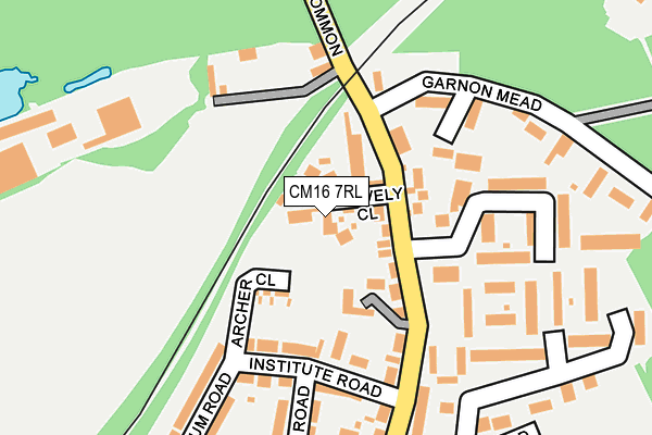 CM16 7RL map - OS OpenMap – Local (Ordnance Survey)