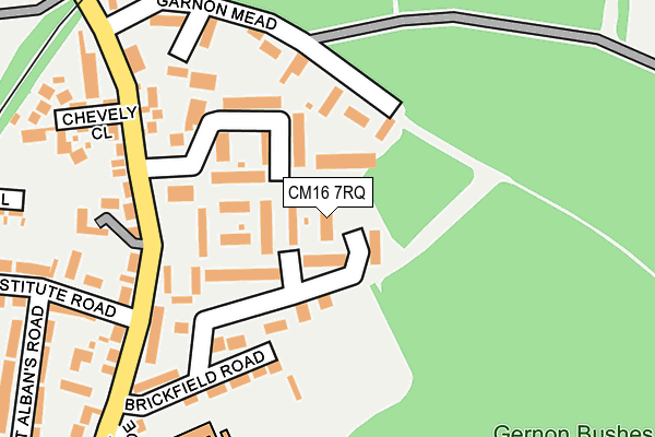 CM16 7RQ map - OS OpenMap – Local (Ordnance Survey)