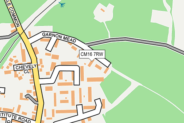CM16 7RW map - OS OpenMap – Local (Ordnance Survey)