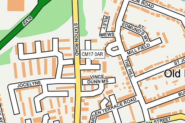 CM17 0AR map - OS OpenMap – Local (Ordnance Survey)