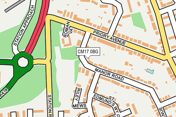 CM17 0BG map - OS OpenMap – Local (Ordnance Survey)