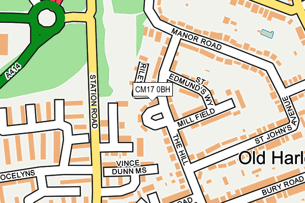 CM17 0BH map - OS OpenMap – Local (Ordnance Survey)