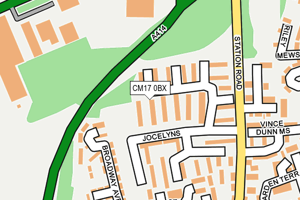 CM17 0BX map - OS OpenMap – Local (Ordnance Survey)