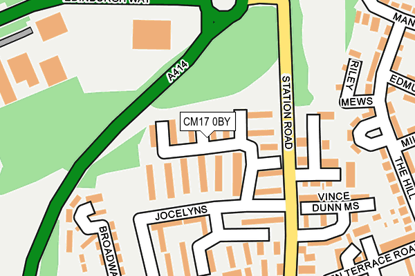 CM17 0BY map - OS OpenMap – Local (Ordnance Survey)