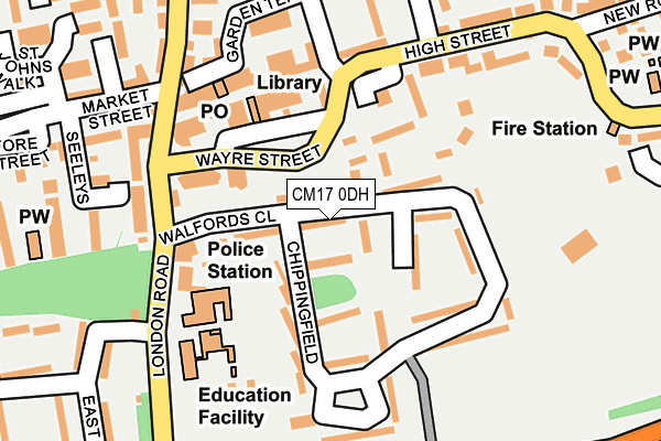 CM17 0DH map - OS OpenMap – Local (Ordnance Survey)