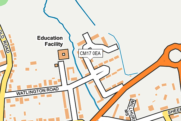 CM17 0EA map - OS OpenMap – Local (Ordnance Survey)