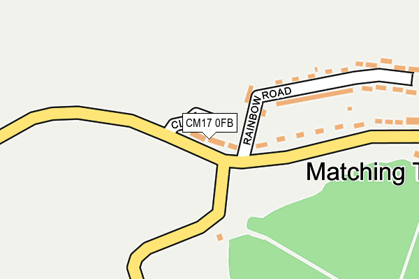 CM17 0FB map - OS OpenMap – Local (Ordnance Survey)