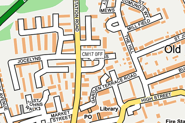 CM17 0FF map - OS OpenMap – Local (Ordnance Survey)