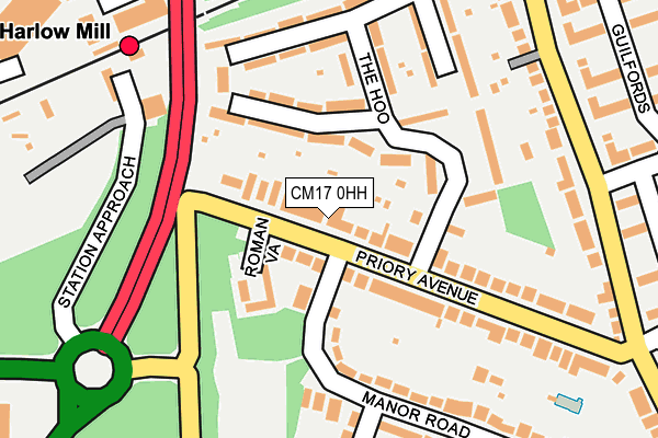CM17 0HH map - OS OpenMap – Local (Ordnance Survey)