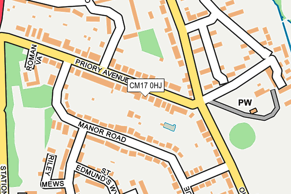 CM17 0HJ map - OS OpenMap – Local (Ordnance Survey)