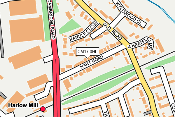 CM17 0HL map - OS OpenMap – Local (Ordnance Survey)