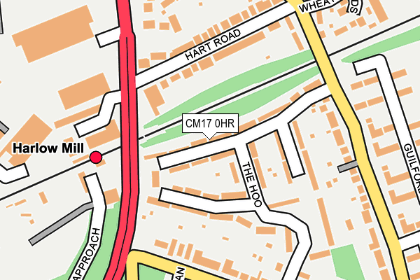 CM17 0HR map - OS OpenMap – Local (Ordnance Survey)