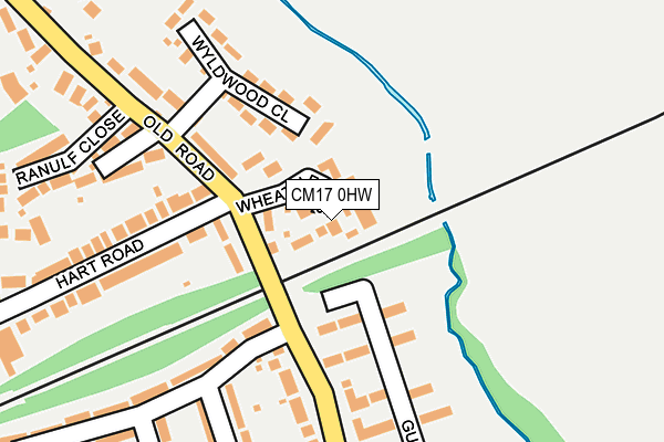 CM17 0HW map - OS OpenMap – Local (Ordnance Survey)
