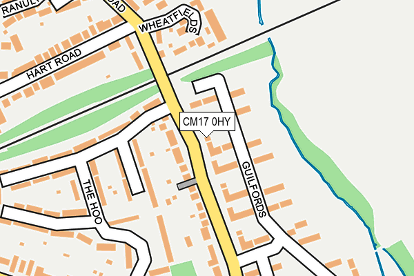 CM17 0HY map - OS OpenMap – Local (Ordnance Survey)