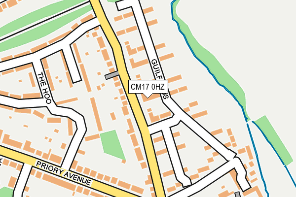 CM17 0HZ map - OS OpenMap – Local (Ordnance Survey)
