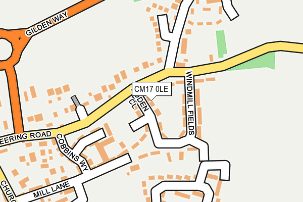 CM17 0LE map - OS OpenMap – Local (Ordnance Survey)