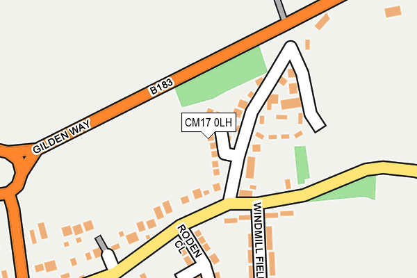 CM17 0LH map - OS OpenMap – Local (Ordnance Survey)