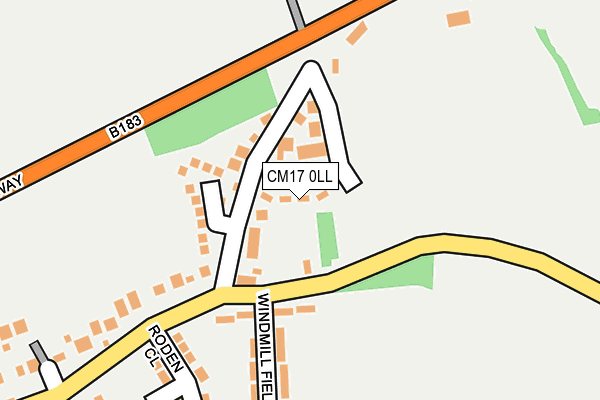 CM17 0LL map - OS OpenMap – Local (Ordnance Survey)
