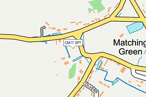 CM17 0PT map - OS OpenMap – Local (Ordnance Survey)