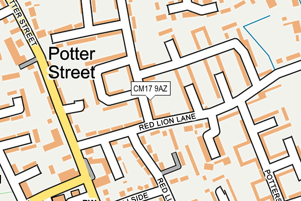 CM17 9AZ map - OS OpenMap – Local (Ordnance Survey)