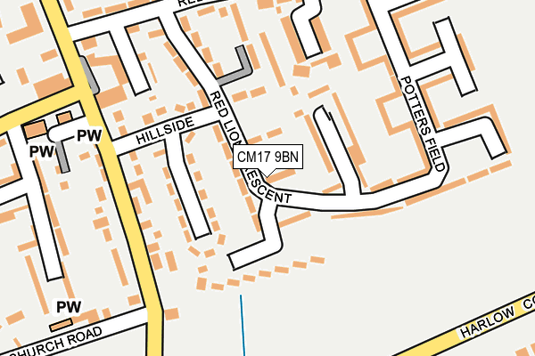 CM17 9BN map - OS OpenMap – Local (Ordnance Survey)