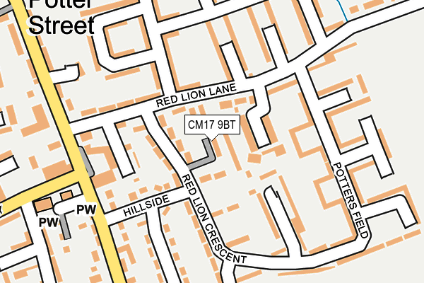 CM17 9BT map - OS OpenMap – Local (Ordnance Survey)