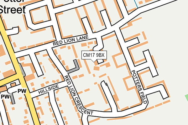 CM17 9BX map - OS OpenMap – Local (Ordnance Survey)