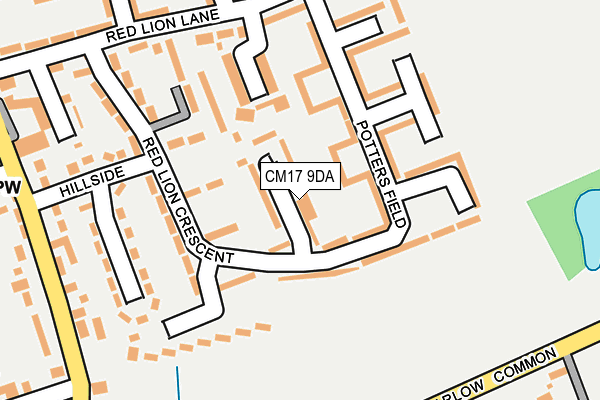 CM17 9DA map - OS OpenMap – Local (Ordnance Survey)