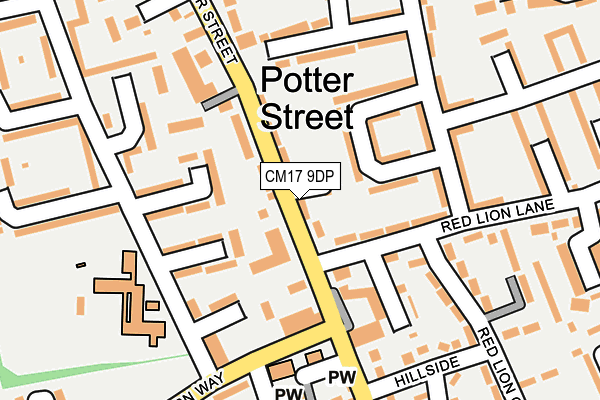 CM17 9DP map - OS OpenMap – Local (Ordnance Survey)