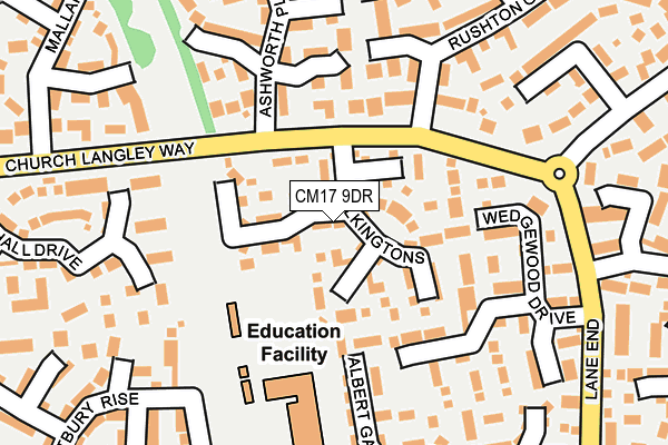 CM17 9DR map - OS OpenMap – Local (Ordnance Survey)