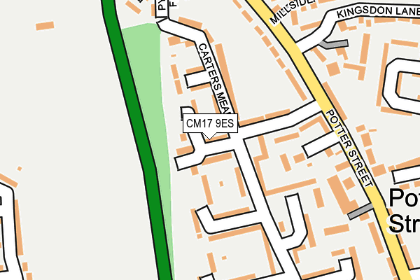 CM17 9ES map - OS OpenMap – Local (Ordnance Survey)