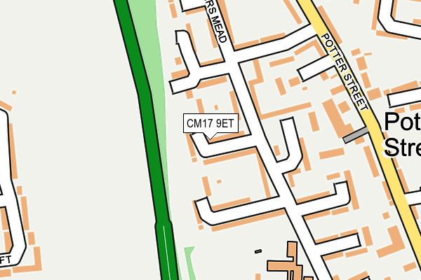CM17 9ET map - OS OpenMap – Local (Ordnance Survey)