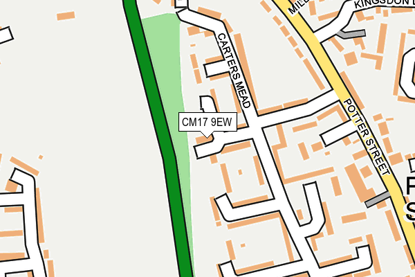 CM17 9EW map - OS OpenMap – Local (Ordnance Survey)