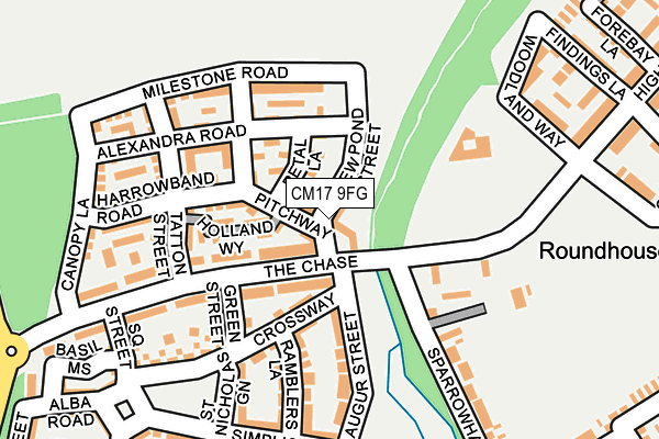 CM17 9FG map - OS OpenMap – Local (Ordnance Survey)