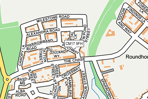 CM17 9FH map - OS OpenMap – Local (Ordnance Survey)