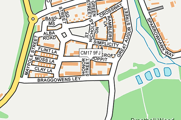 CM17 9FJ map - OS OpenMap – Local (Ordnance Survey)