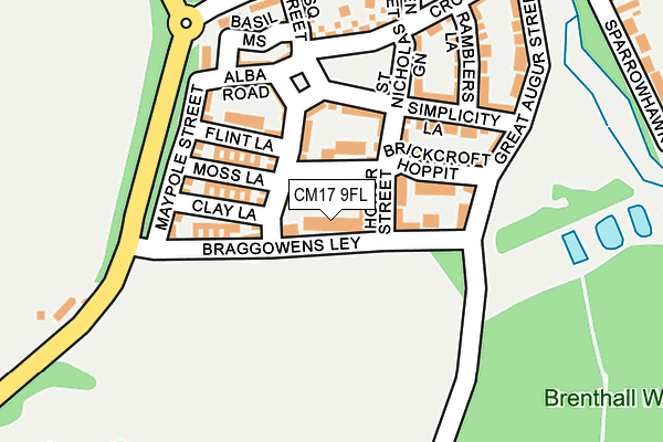 CM17 9FL map - OS OpenMap – Local (Ordnance Survey)