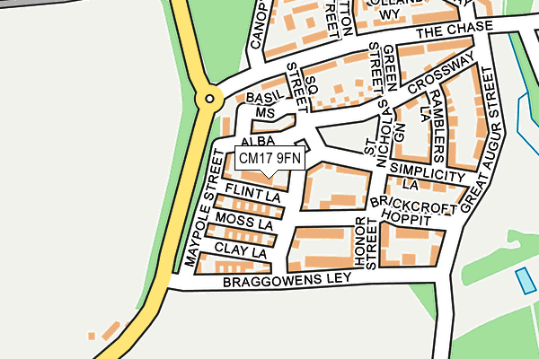 CM17 9FN map - OS OpenMap – Local (Ordnance Survey)